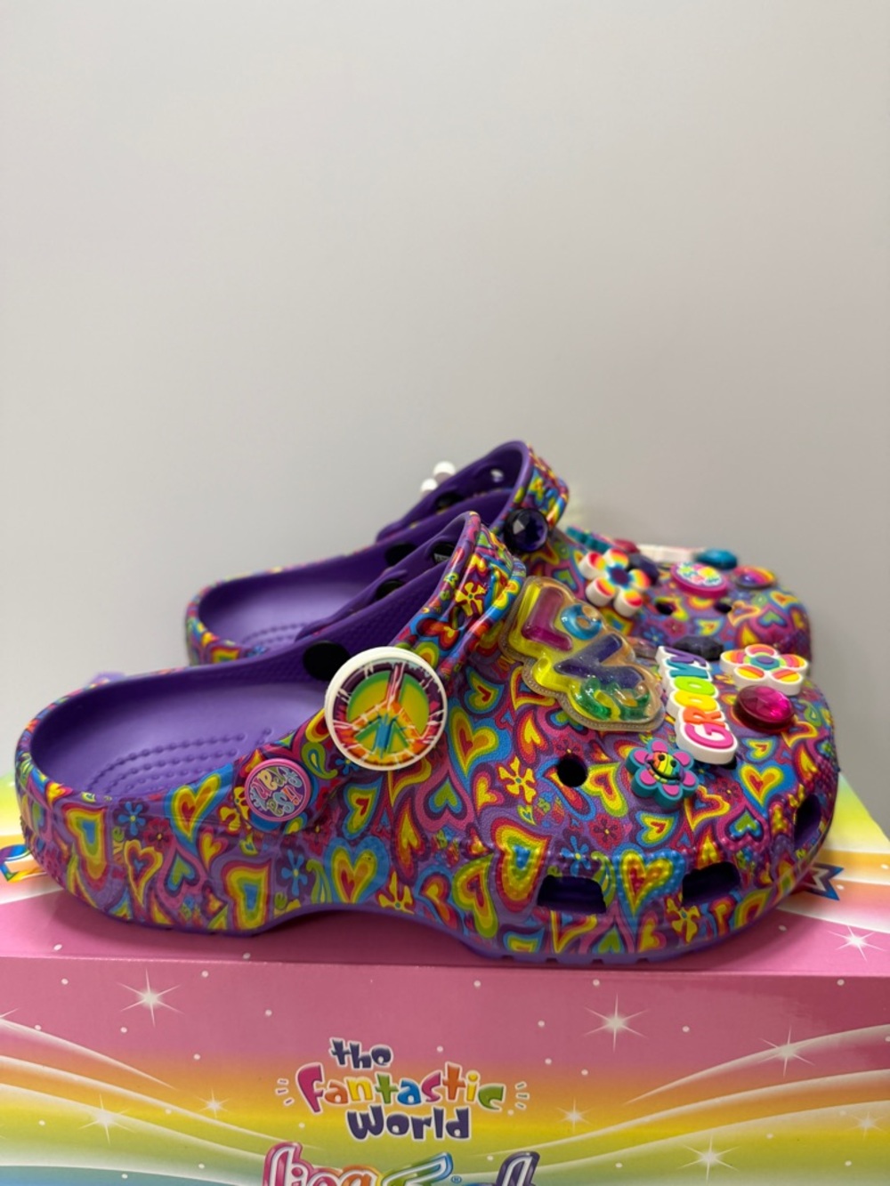 Like New Limited Edition Lisa Frank X Crocs women's 6 sold out